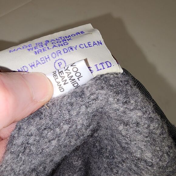 Vintage Bebhinn Marten Grey Cropped Tie Front Irish Wool Blend Cardigan Size M - Picture 8 of 11